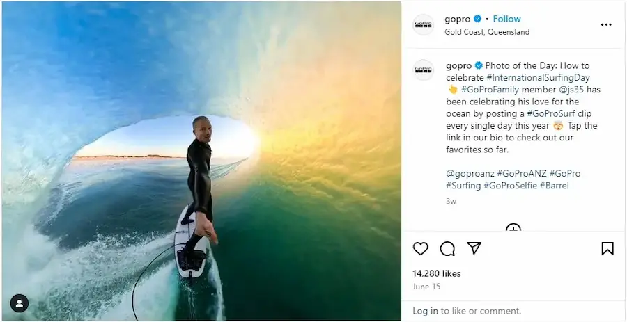 GoPro example of how social media marketing has changed.